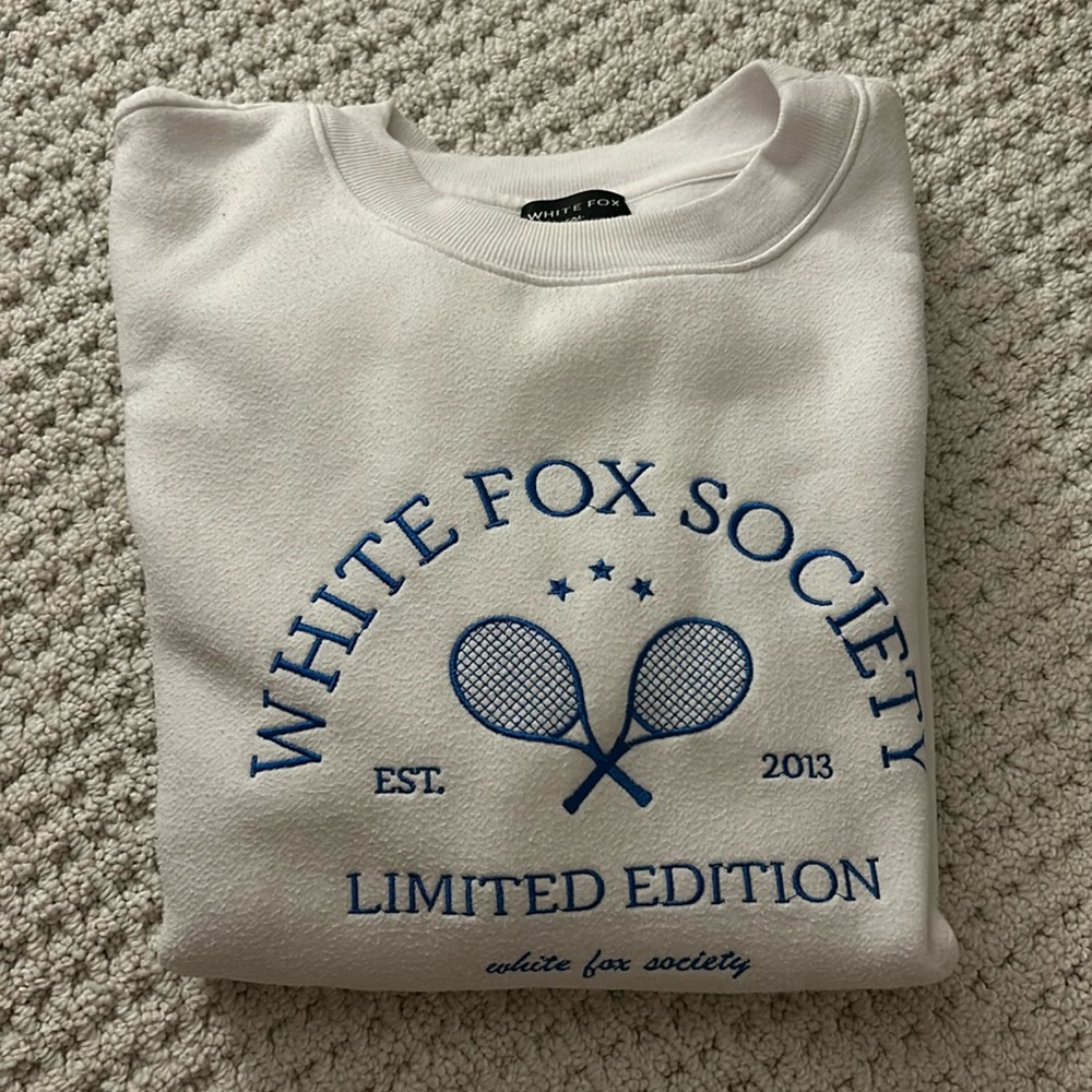 white fox sweatshirt!
